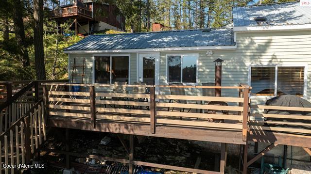 24010 N Bridge Lake Rd, Rathdrum, ID 83858 - view of wooden deck