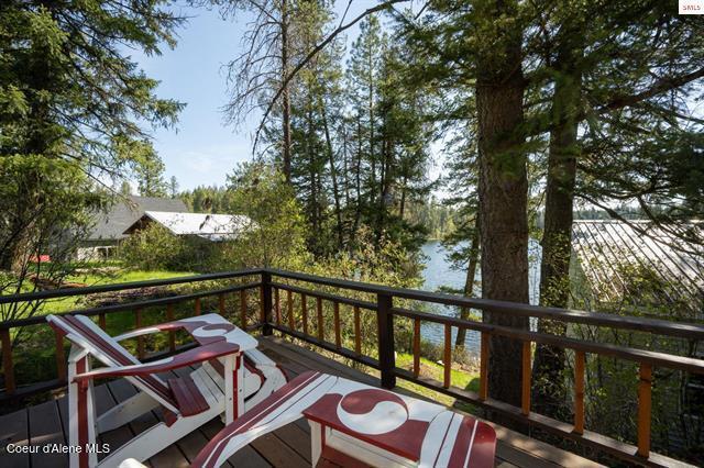 24010 N Bridge Lake Rd, Rathdrum, ID 83858 - view of wooden balcony featuring a deck