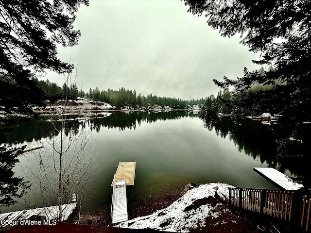 24010 N Bridge Lake Rd, Rathdrum, ID 83858 - water view with a dock