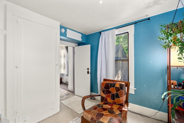 610 W Emma Ave, Coeur Dalene, ID 83814 - sitting room featuring a textured ceiling, baseboards, and a textured wall
