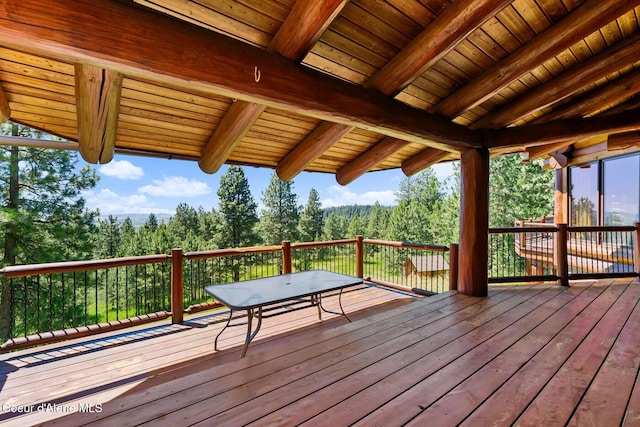 1050 Greenview Ln, Moscow, ID 83843 - wooden terrace featuring a view of trees