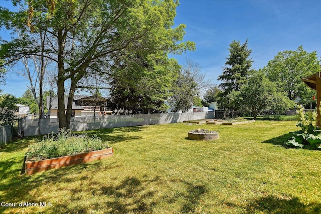 4413 W Pleasant Ln, Post Falls, ID 83854 - view of yard with a fire pit