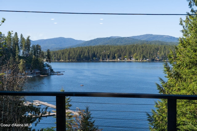 11624 N W Newman Lake Dr, Newman Lake, WA 99025 - water view featuring a forest and mountains