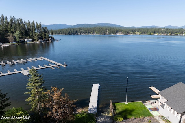 11624 N W Newman Lake Dr, Newman Lake, WA 99025 - water view featuring a mountainous background