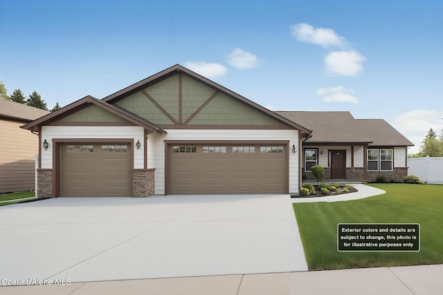 LT6BLK1 E Valley St, Oldtown, ID 83822 - craftsman-style home featuring a garage, stone siding, and concrete driveway