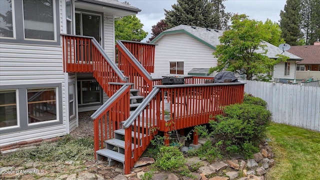 3168 N 9th St, Coeur Dalene, ID 83815 - wooden deck with stairway