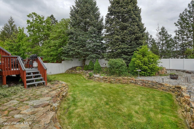 3168 N 9th St, Coeur Dalene, ID 83815 - view of yard with a deck