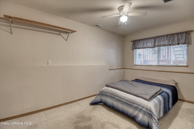 3168 N 9th St, Coeur Dalene, ID 83815 - bedroom with carpet flooring, baseboards, and a ceiling fan