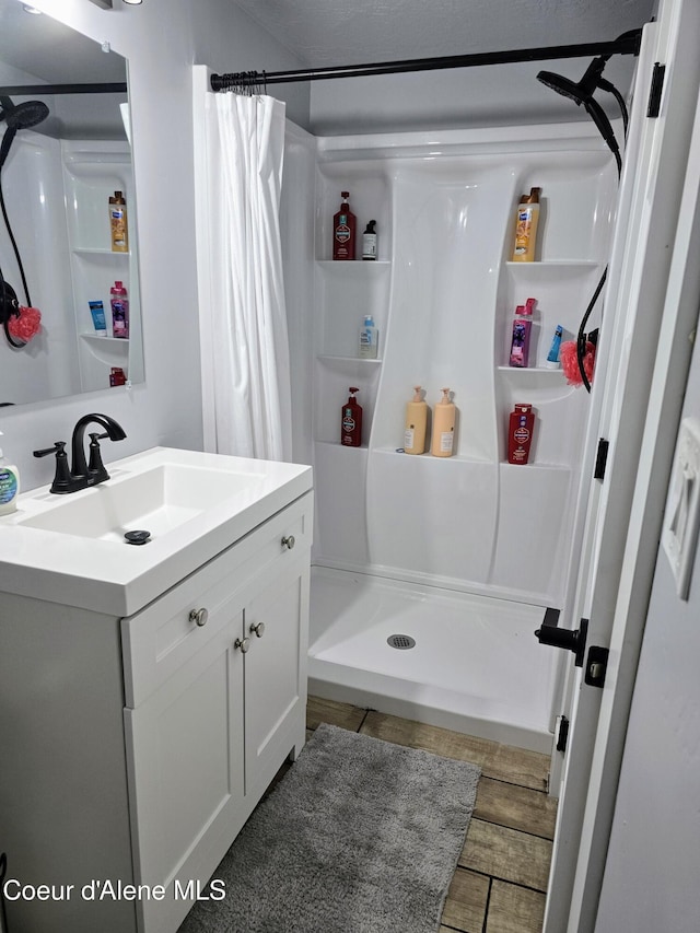 117 River St, Wallace, ID 83873 - full bath with a stall shower and vanity