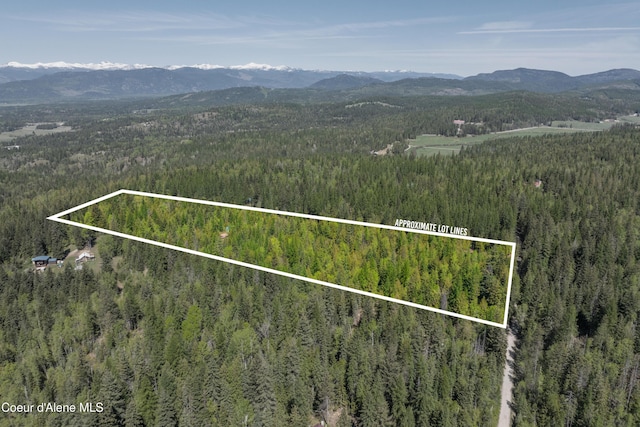 1438 Rolling Thunder Ridge Rd, Sandpoint, ID 83864 - aerial view of a forest and a mountain backdrop