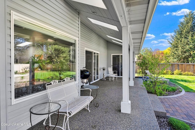 view of patio with grilling area
