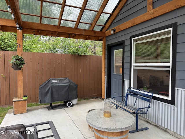 1203 Chestnut St, Sandpoint, ID 83864 - view of patio featuring fence and grilling area