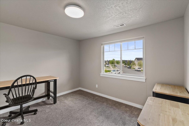 3402 N Croghan Dr, Post Falls, ID 83854 - unfurnished office with carpet flooring, baseboards, and a textured ceiling