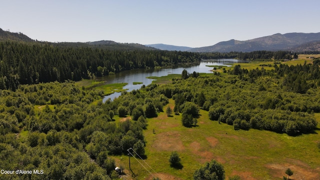 3216 Dufort Rd, Sagle, ID 83860 - aerial view of a forest and a water and mountain view