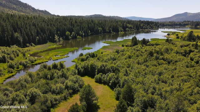 3216 Dufort Rd, Sagle, ID 83860 - aerial view of a forest and a water and mountain view
