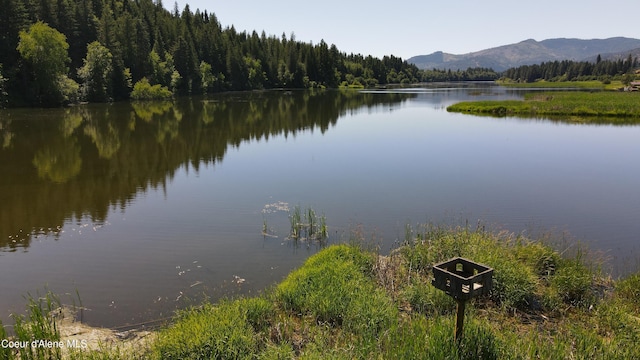 3216 Dufort Rd, Sagle, ID 83860 - water view featuring a forest and mountains