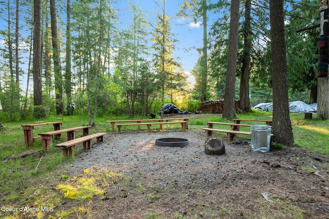 8072 W Radmer Rd, Rathdrum, ID 83858 - view of home's community with an outdoor fire pit