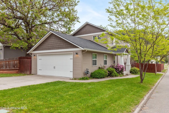 1201 E Locust Ave, Coeur Dalene, ID 83814 - view of front of house featuring concrete driveway, a garage, and a shingled roof