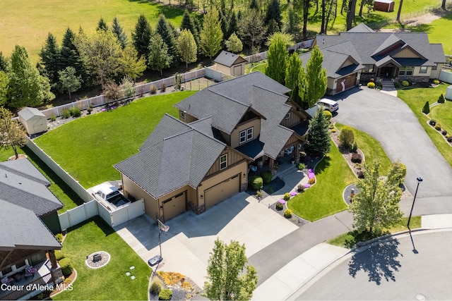 aerial perspective of suburban area