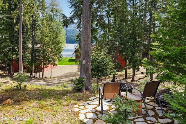 304 Hagman Rd, Nordman, ID 83848 - view of yard with an outdoor fire pit