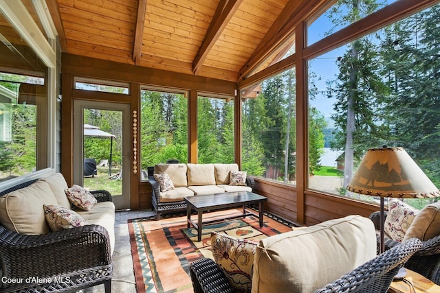 304 Hagman Rd, Nordman, ID 83848 - sunroom with an outdoor living space and plenty of natural light