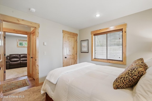 304 Hagman Rd, Nordman, ID 83848 - bedroom featuring wood finished floors and recessed lighting