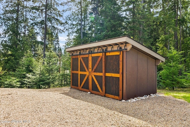 304 Hagman Rd, Nordman, ID 83848 - view of shed with a forest view