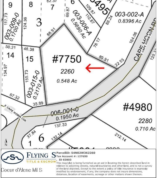 NKA Cape Horn Dr, Bayview, ID 83803