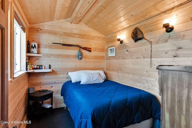 12251 W Blessing Hill Rd, Post Falls, ID 83854 - bedroom with wood walls and wood ceiling