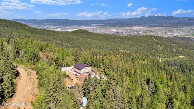 12251 W Blessing Hill Rd, Post Falls, ID 83854 - view of subject property with a forest and a mountainous background