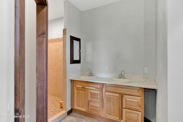 12251 W Blessing Hill Rd, Post Falls, ID 83854 - bathroom with a stall shower and double vanity