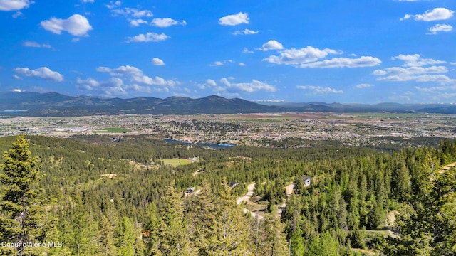 12251 W Blessing Hill Rd, Post Falls, ID 83854 - view of mountain backdrop featuring a heavily wooded area