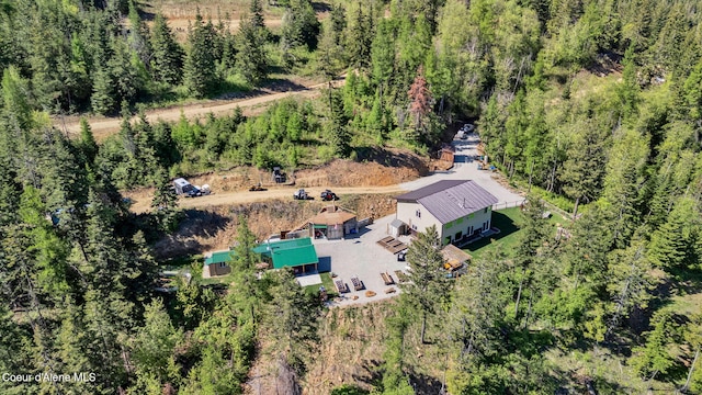 12251 W Blessing Hill Rd, Post Falls, ID 83854 - view from above of property with a forest