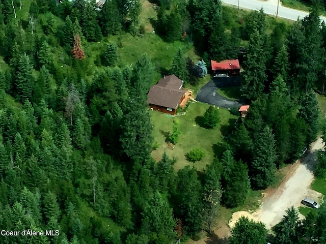 249 Gun Club Rd, Sagle, ID 83860 - aerial overview of property's location with a heavily wooded area