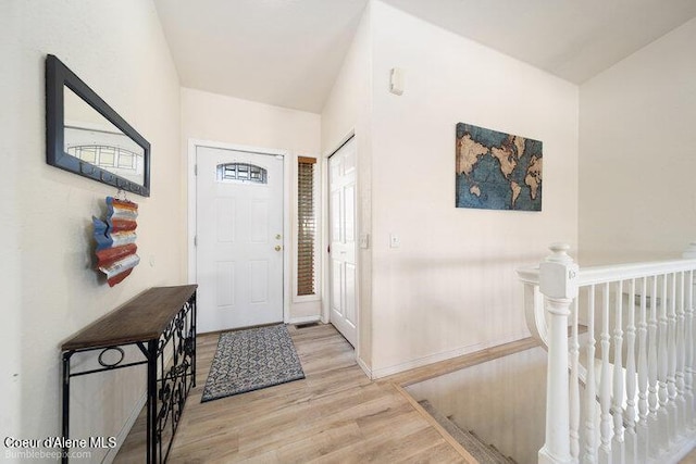 4411 N Campbell Rd, Otis Orchards, WA 99027 - entryway featuring light wood-type flooring and baseboards