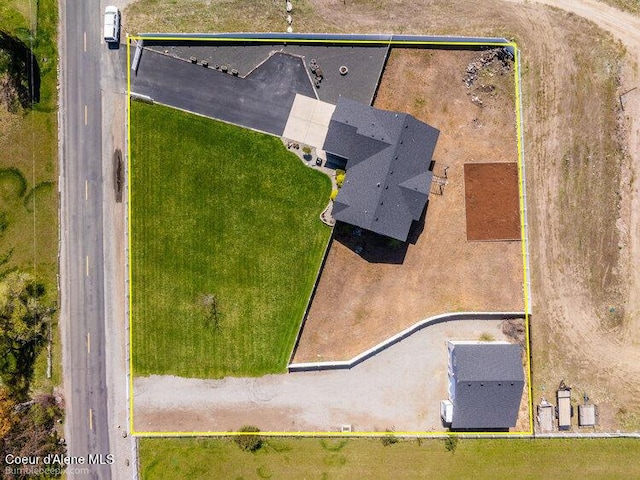 4411 N Campbell Rd, Otis Orchards, WA 99027 - aerial overview of property's location with property boundaries highlighted