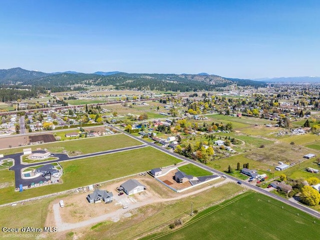 4411 N Campbell Rd, Otis Orchards, WA 99027 - aerial overview of property's location featuring a mountain backdrop