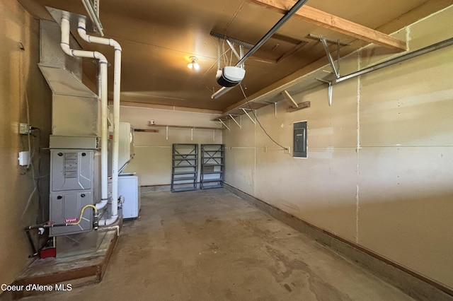 1223 W Superior, Sandpoint, ID 83864 - garage with electric panel, a garage door opener, and washer / clothes dryer