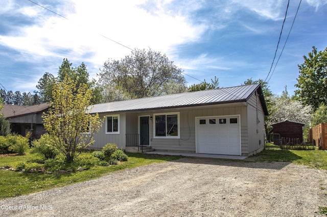 1223 W Superior, Sandpoint, ID 83864 - single story home with driveway, an attached garage, metal roof, and board and batten siding