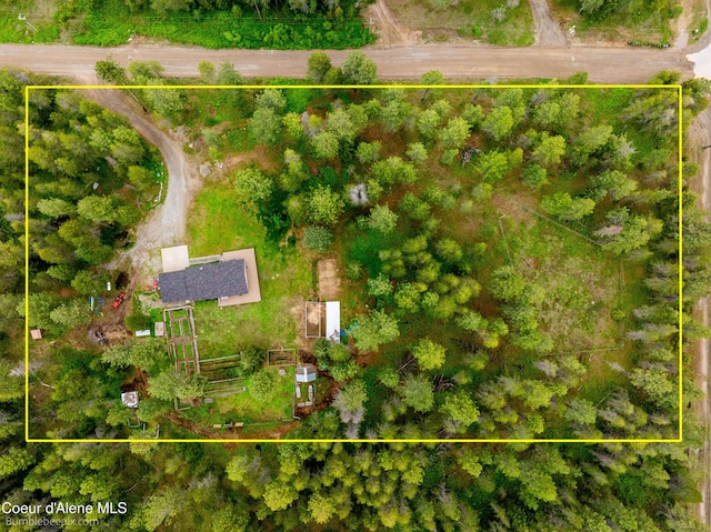 30603 N Riffle Rd, Spirit Lake, ID 83869 - aerial view of property and surrounding area featuring property boundaries highlighted