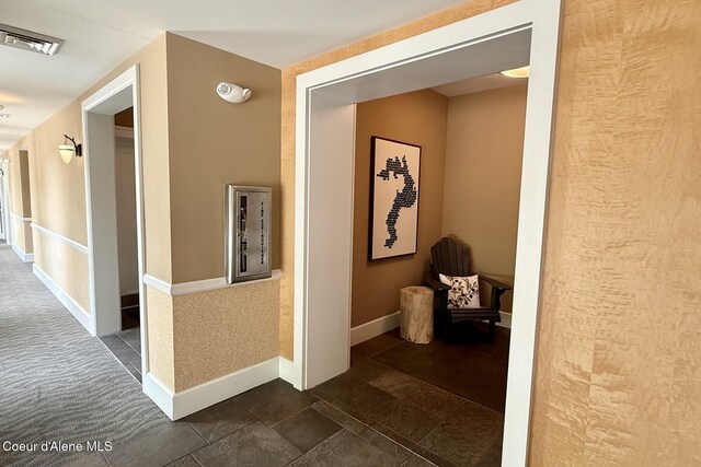 hallway with baseboards