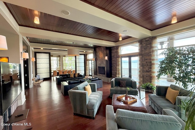 lobby featuring wooden ceiling