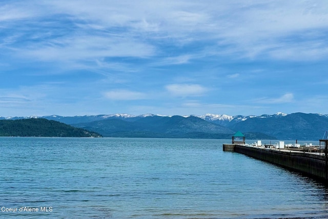 water view with mountains