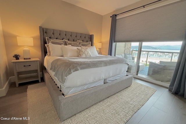 bedroom with access to outside