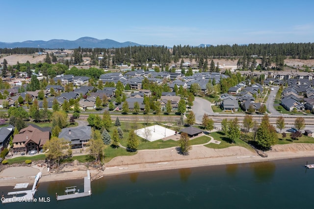 4445 W Greenchain Loop Unit 2, Coeur Dalene, ID 83814 - aerial overview of property's location featuring nearby suburban area and a water and mountain view