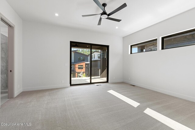 2867 W Lumber Ln, Coeur Dalene, ID 83814 - carpeted spare room featuring baseboards, recessed lighting, and a ceiling fan