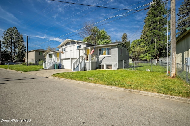837 N 19th St, Coeur Dalene, ID 83814 - view of front facade featuring a garage, driveway, and stairs