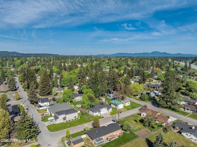 837 N 19th St, Coeur Dalene, ID 83814 - aerial view of property's location featuring nearby suburban area and mountains