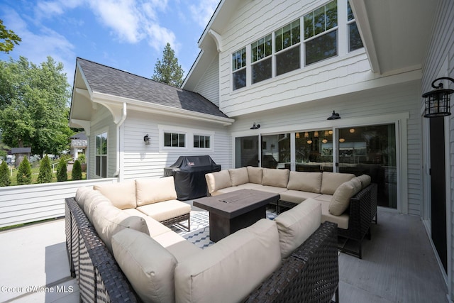 215 W Foster Ave, Coeur Dalene, ID 83814 - view of patio featuring an outdoor living space and grilling area