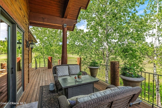 16829 S Lazurite Dr, Coeur Dalene, ID 83814 - deck featuring an outdoor living space